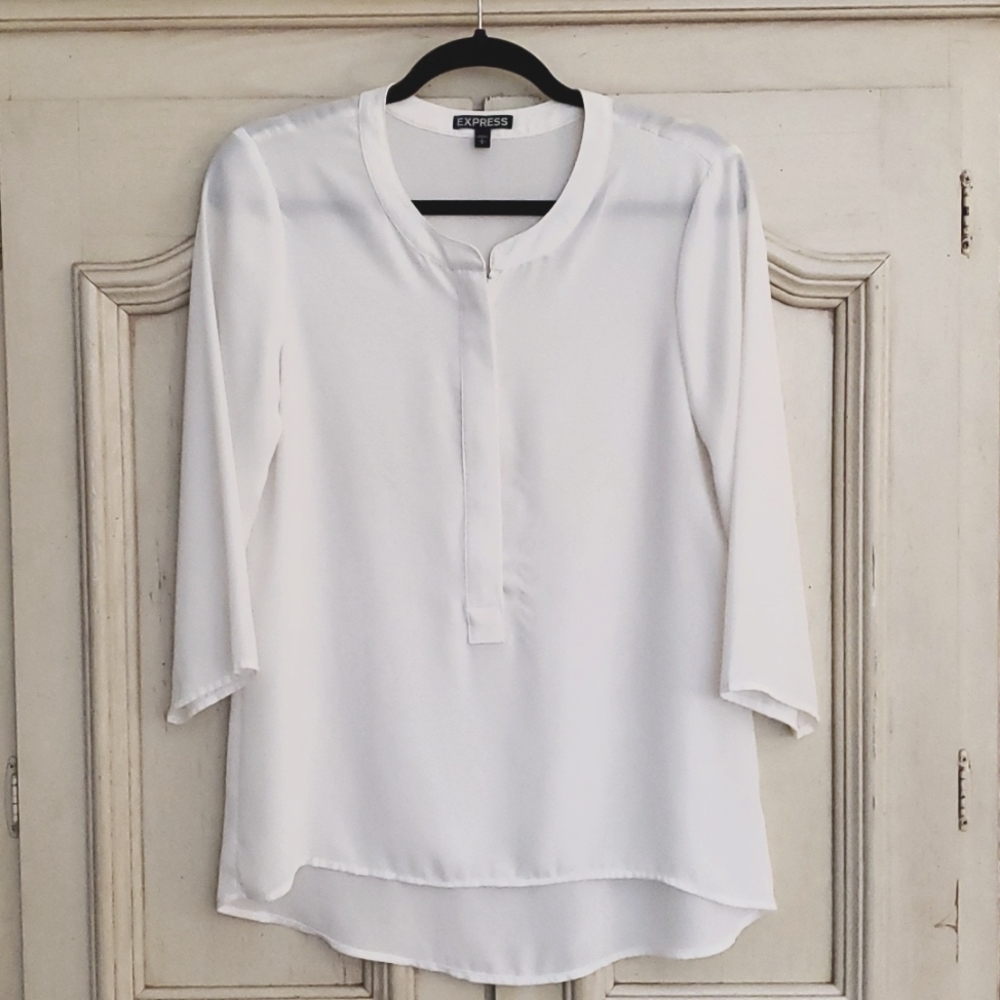 Express Sheer White Blouse